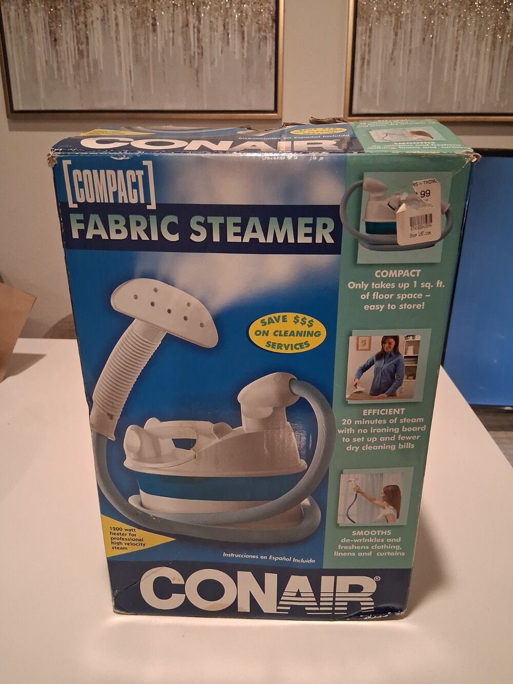 Conair Compact Fabric Steamer 1200W Garment Clothes Steamer GS4 Used Boxed